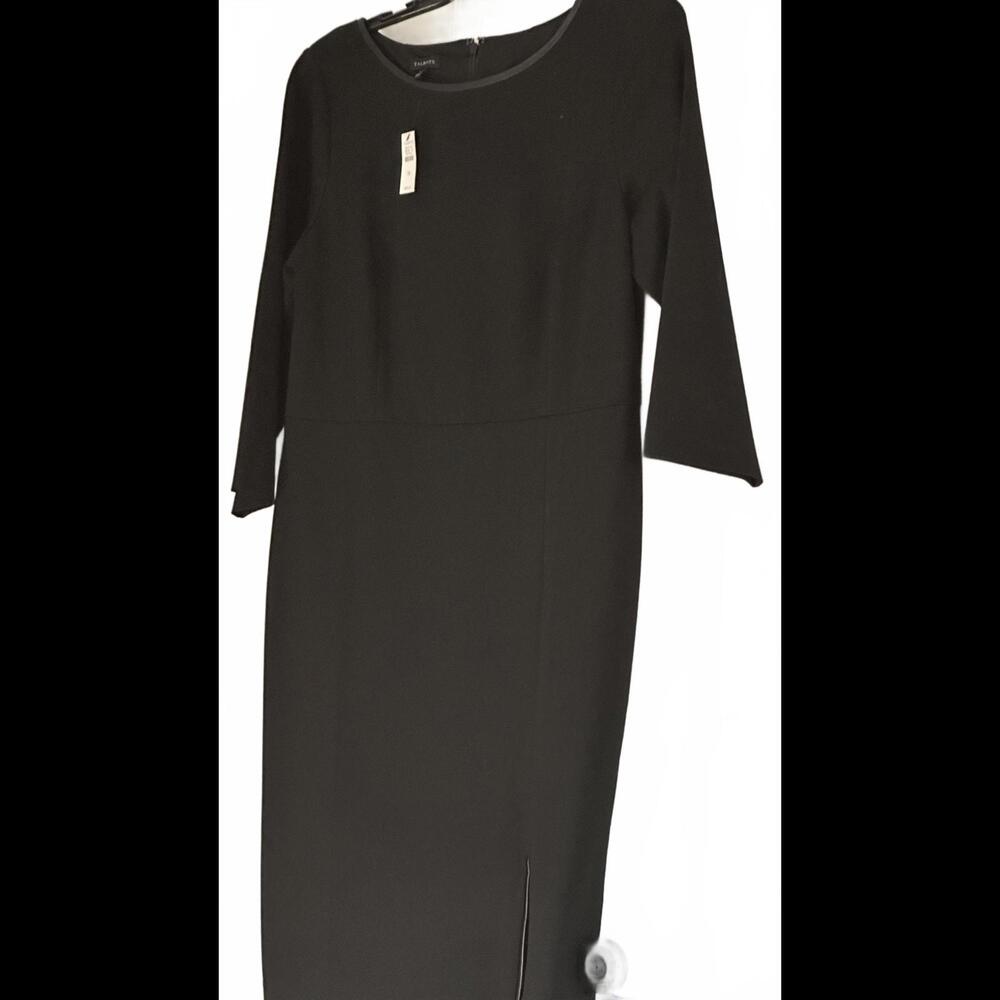Talbots black ponte dress for office or special occasion (Size 14)